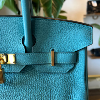 HERMES Bleu Paon Togo Birkin 30