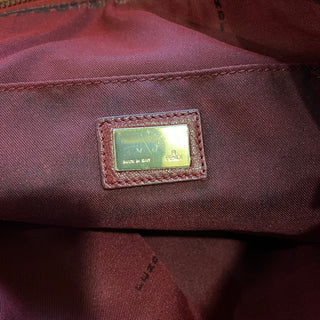 FENDI Red Leather Tote Bag