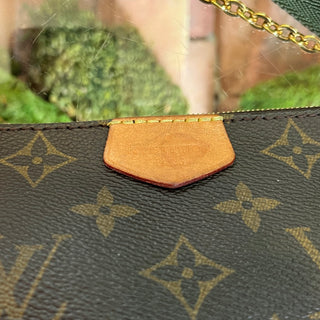 LOUIS VUITTON Khaki Brown Multi Pochette Accessories Monogram Coated Canvas Crossbody Bag