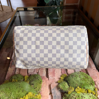 LOUIS VUITTON Speedy 30 Damier Azur Canvas Satchel