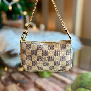 LOUIS VUITTON Damier Azur Pochette Accessories Mini