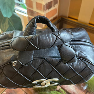 CHANEL Bowler Black Quilted Leather CC Satchel