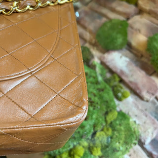 CHANEL Jumbo XL Maxi Tan Leather Single Flap Shoulder Bag