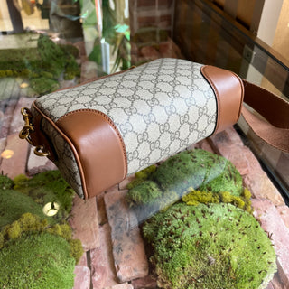GUCCI Beige GG Supreme Monogram Mini Camera Crossbody