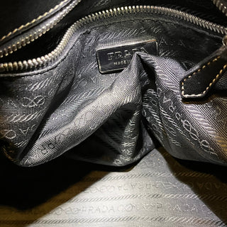 PRADA Vintage Black Nylon Multipocket Shoulder Bag