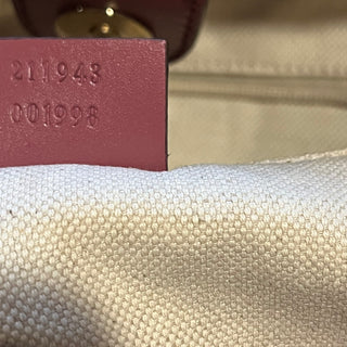 GUCCI Large Sukey Beige Pink GG Canvas Tote Bag