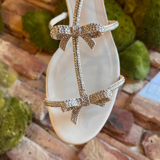 RENE CAOVILLA Light Pink Leather Crystal Sandals SZ 39 (US 9)