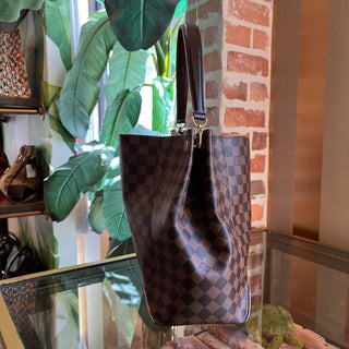 LOUIS VUITTON Caissa Damier Ebene Canvas Hobo Bag