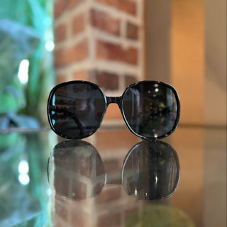 DIOR D-Doll R1U 10B0 Black Acetate Round Sunglasses