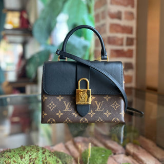 LOUIS VUITTON Locky BB Black Monogram Coated Canvas Top Handle Bag