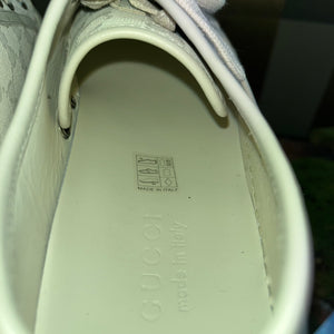 GUCCI White GG Low Top Sneakers