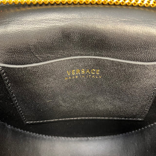 VERSACE Virtus Vitello Black Belt Bag