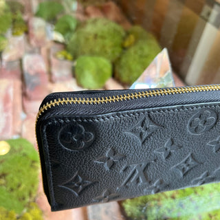 LOUIS VUITTON Zippy Black Empreinte Leather Wallet
