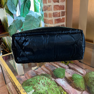 SAINT LAURENT Maxi Shopping Black Silktech Tote