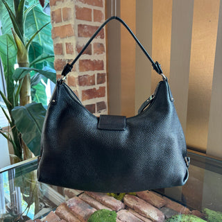 SALVATORE FERRAGAMO Black Tortoise Hobo Bag Fanisa