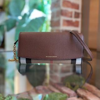 BURBERRY Henley House Check Canvas Crossbody Bag