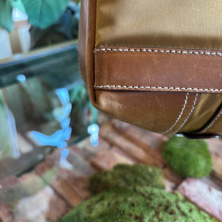 PRADA Vitello Trim Tessuto Shoulder Bag