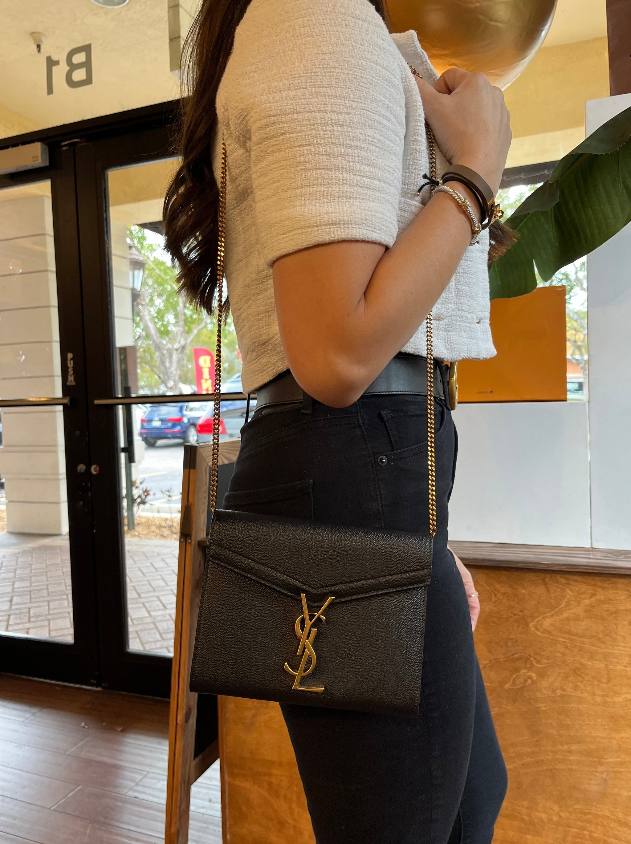 Saint laurent cassandra wallet on chain Clearance