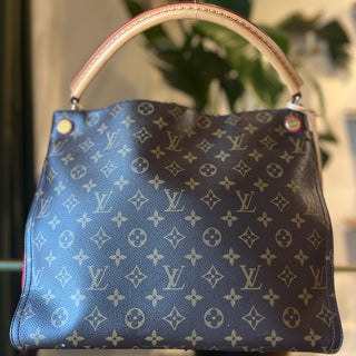 LOUIS VUITTON Gaia Cerise Monogram Canvas Hobo Bag