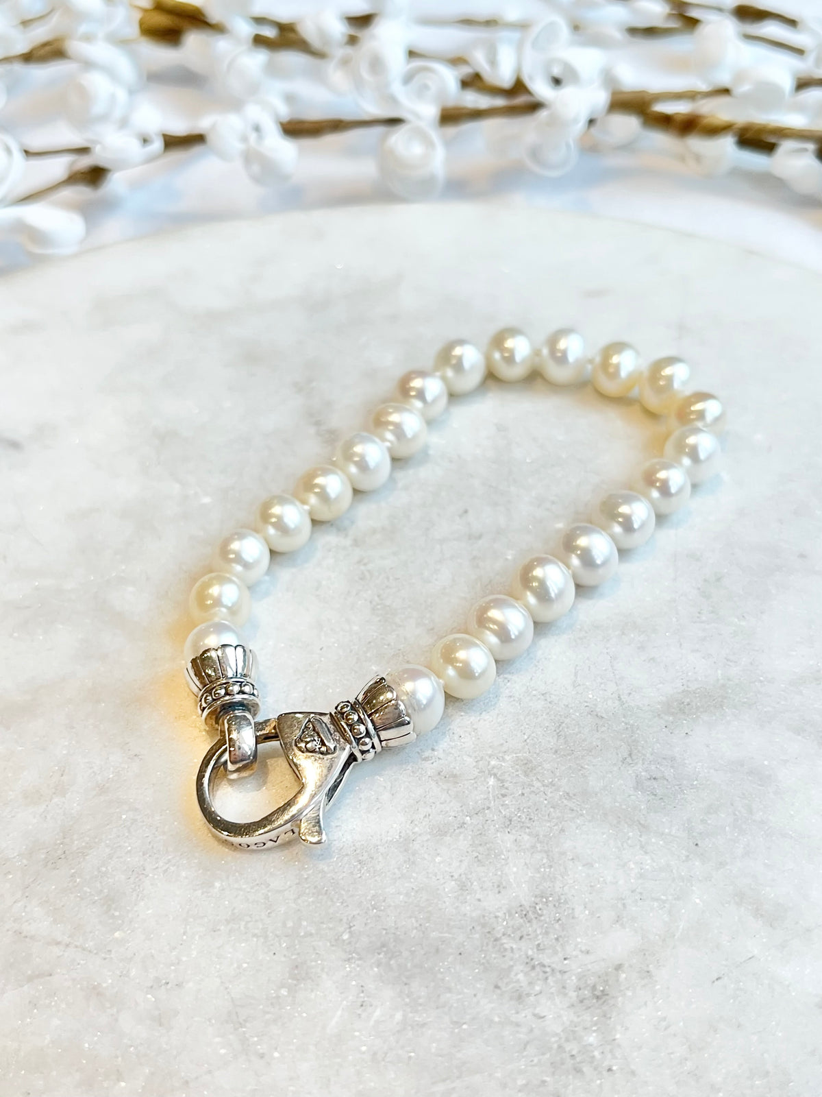 Lagos White Luna Pearl Bracelet