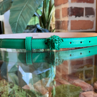 VERSACE Green Medusa Head Monochrome Belt 90/36(L)