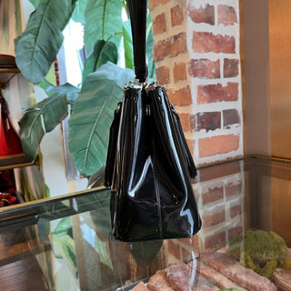 PRADA Galleria Black Patent Leather Tote