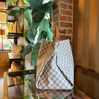LOUIS VUITTON Artsy Damier Azur Canvas Hobo Bag