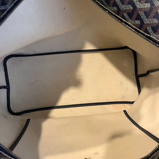 GOYARD Artois MM Marine Blue Goyardine Canvas Tote