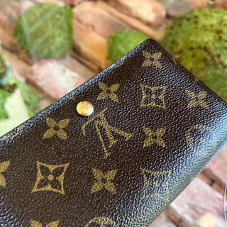 LOUIS VUITTON Porte-Monnaie Trésor Brown Monogram Canvas Wallet
