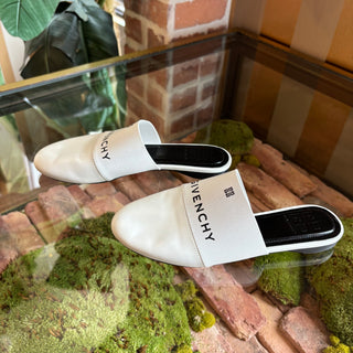 GIVENCHY White Slip On Mule Flats 36