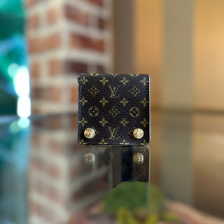LOUIS VUITTON Small LV Monogram Folding Jewelry Case SN0074 5