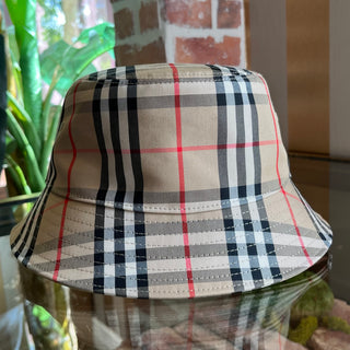 BURBERRY Vintage Check Technical Cotton Bucket Hat SZL