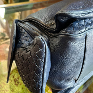 BOTTEGA VENETA Cocker Intrecciato-Trimmed Cervo Leather Hobo Bag