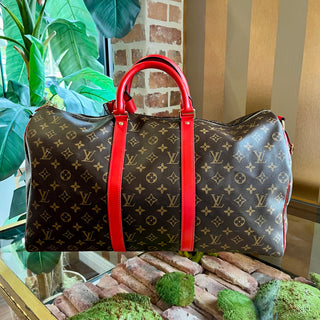 LOUIS VUITTON Keepall Bandouliere 50 Coquelicot Monogram