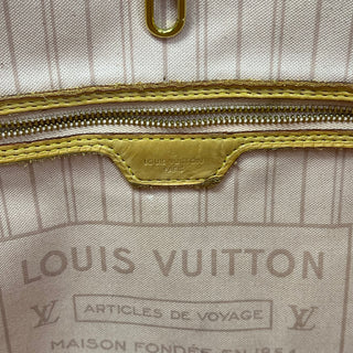 LOUIS VUITTON Neverfull MM Damier Azur Limited Edition Tahitienne Canvas Tote Bag