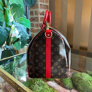 LOUIS VUITTON Keepall Bandouliere 50 Coquelicot Monogram