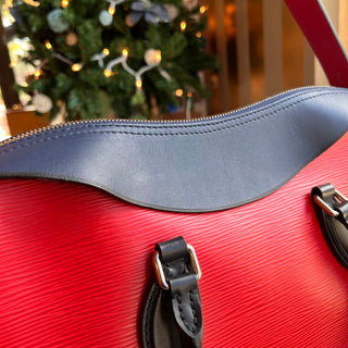 LOUIS VUITTON Tuileries Red Navy Epi Leather Tote Bag