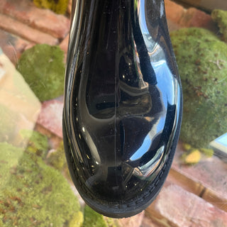 LOUIS VUITTON Black LV Monogram Rubber Rain Boots SZ 39 (US 9)