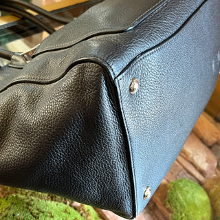 PRADA Black Vitello Phenix Leather Tote
