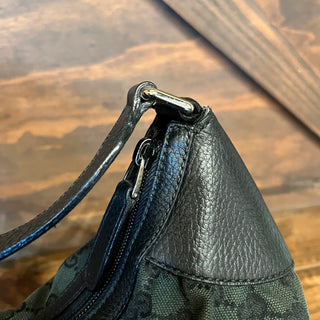 GUCCI Green GG Monogram Canvas Hobo Bag