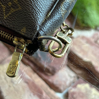 LOUIS VUITTON Pochette Accessories Mini Brown Monogram Canvas Pouch