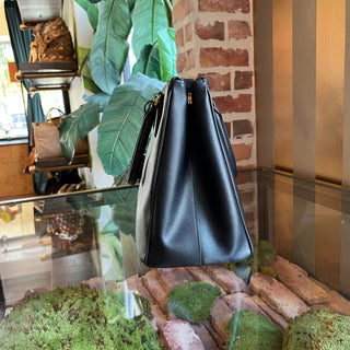 PRADA Small Black Saffiano Lux Leather Tote Bag