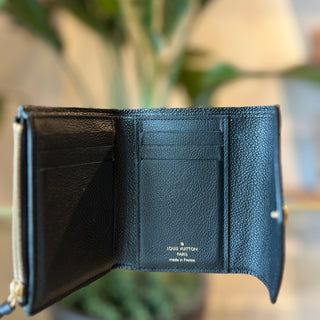LOUIS VUITTON Black Victorine Empriente Monogram Wallet