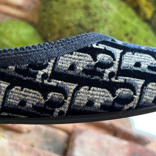 DIOR Poeme Velvet Oblique Laced Ballerina Flats SZ 38.5 (US 8.5)