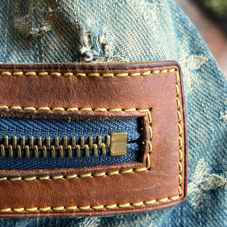 LOUIS VUITTON Baggy PM Blue Denim Monogram Shoulder Bag