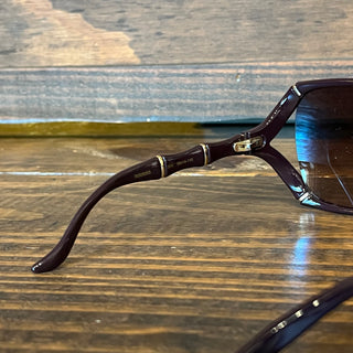 GUCCI GG0505S Purple Acetate Square Bamboo Sunglasses