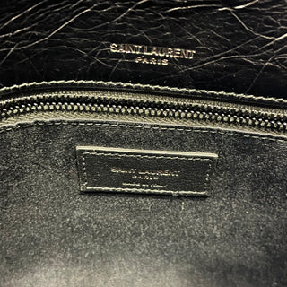 SAINT LAURENT Niki Medium Crinkled Calfskin Matelassé Monogram Chain Shoulder Bag