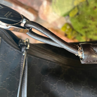 GUCCI Brown GG Monogram Canvas Hobo Bag