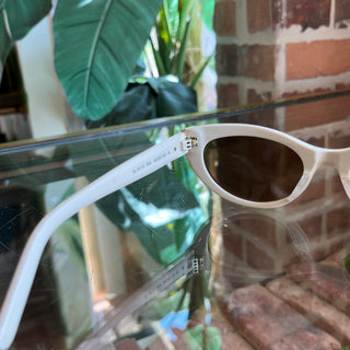 SAINT LAURENT SLM15 Ivory Acetate Cat Eye Sunglasses
