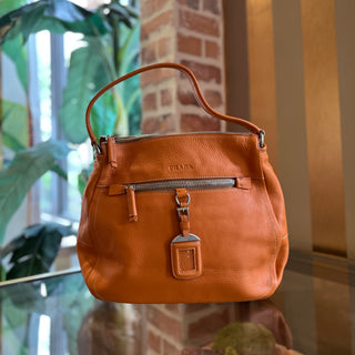 PRADA Vitello Daino Leather Shoulder Bag